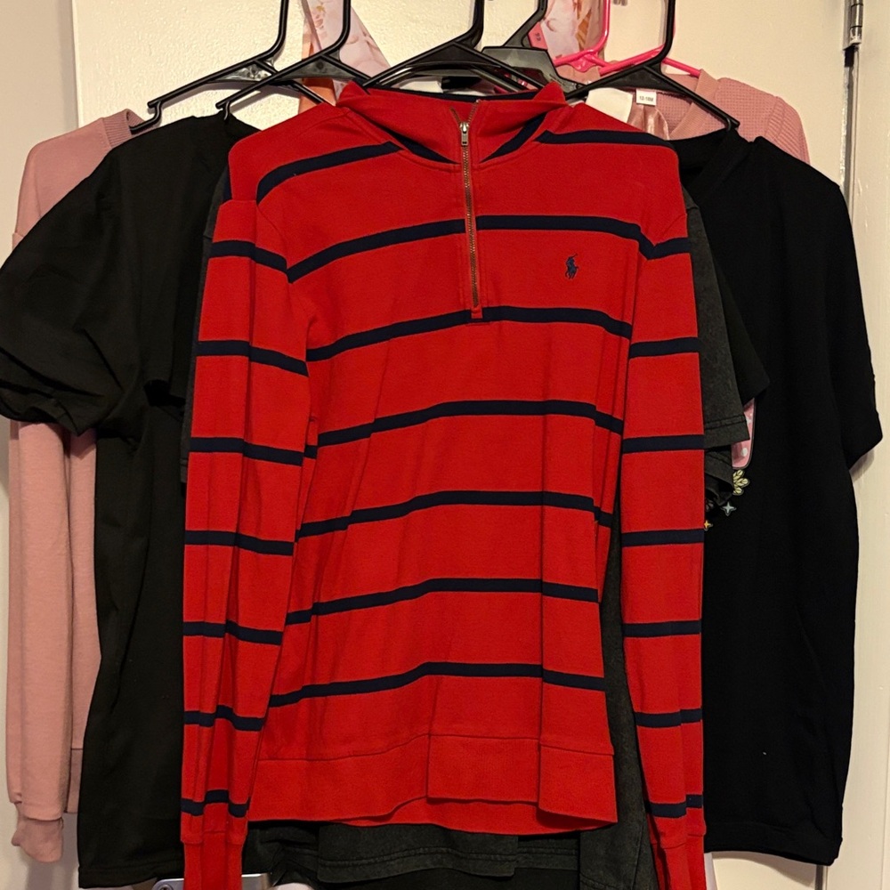 Polo by Ralph Lauren Red and Navy Pullover
